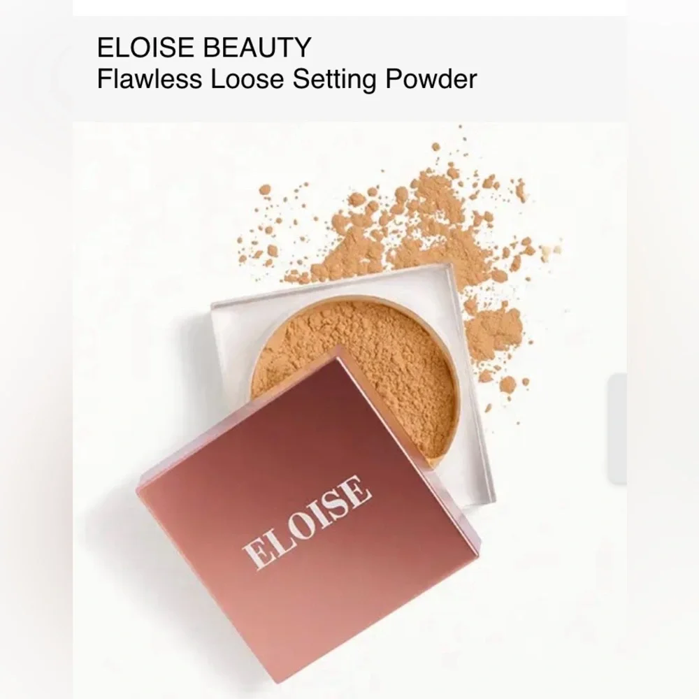 Eloise Beauty Flawless Loose Setting Powder in Deep Caramel. New